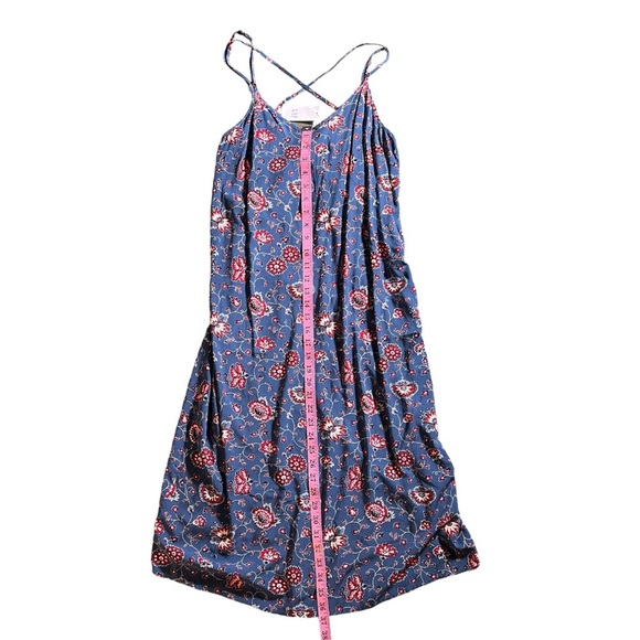 GAP Floral Spaghetti Strap Criss-Cross Racerback Dress in Red, White, and Blue - Picture 3 of 7